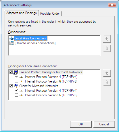 Advanced Network Settings